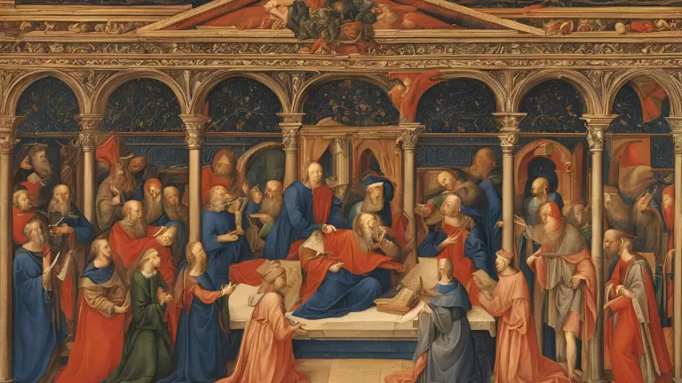 Filosofia Medieval: Explorando o Pensamento da Idade Média 1 Imagem de filósofos na idade média, representando a filosofia medieval.